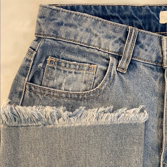 tgla Blue Flare Wide Leg Jeans with Vintage Distressing - Picture 2 of 9